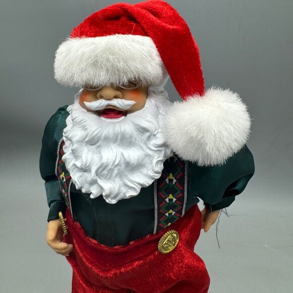 Kmart Hip Shakin Santa Animated Figurine Red Velvet Pants & Green Shirt READ - Picture 2 of 9